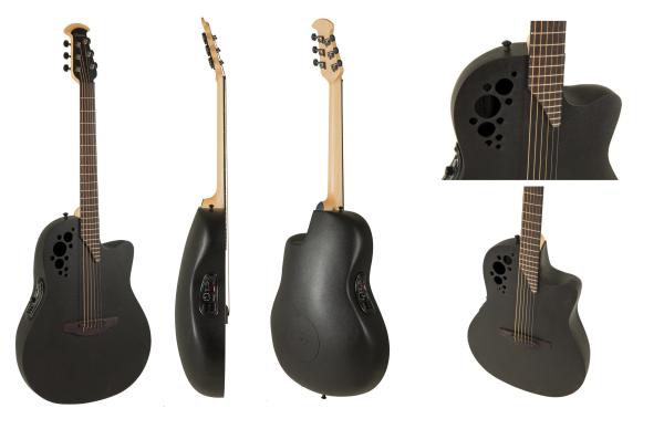 Ovation Pro Series Elite TX 1778TX-5-G - Black textured, mid-cut