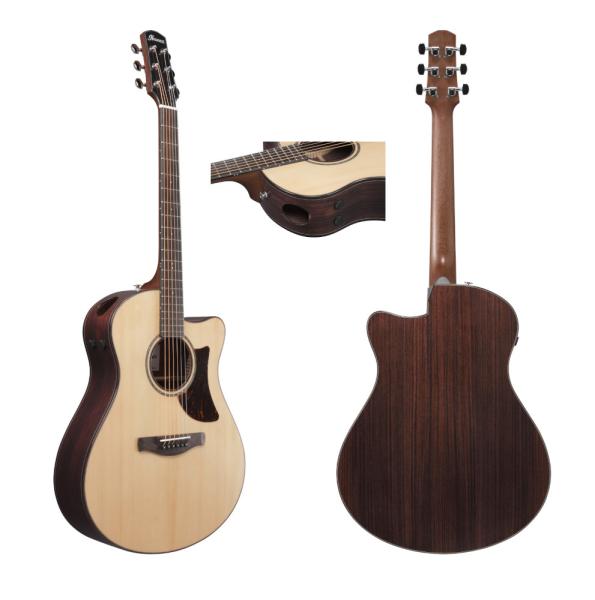 Ibanez Advanced Acoustic AAM380CE-NT - massive Fichte / Palisander