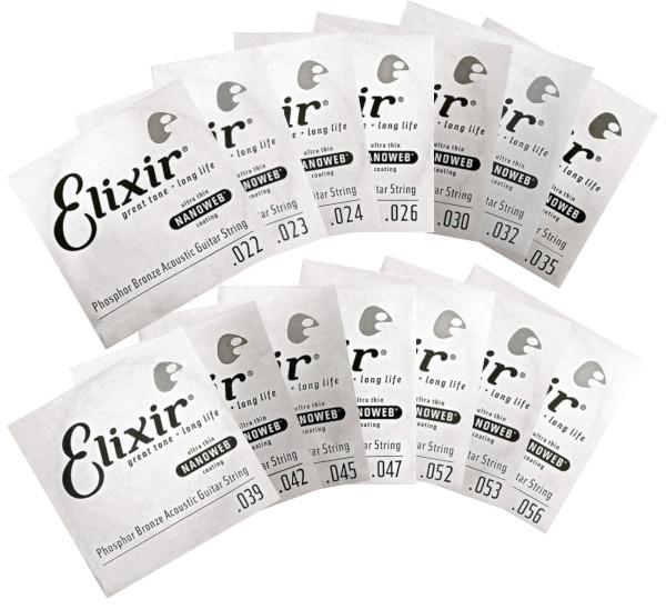 Elixir Nanoweb Phosphor Bronze - Einzelsaiten