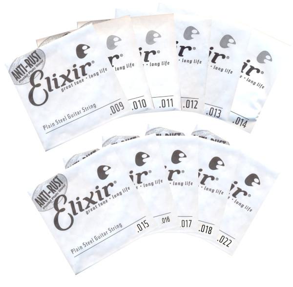Elixir Anti-Rust plain steel Einzelsaite