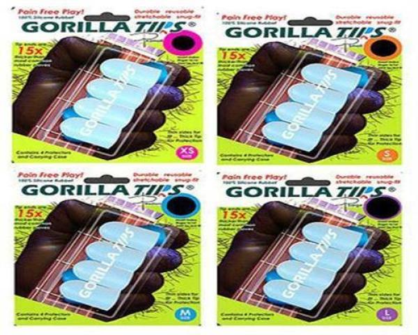 Gorilla Tips - Silikon Fingerschutz für Gitarre, Mandoline, Bass ...