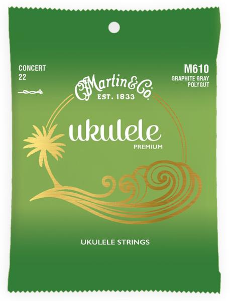 Martin M610 Premium Graphit Grey Polygut - Konzertukulele