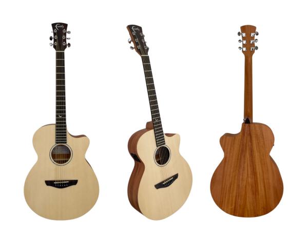 Faith naked Venus FKV, vollmassiv Fichte / Mahagoni, mit Gig Bag